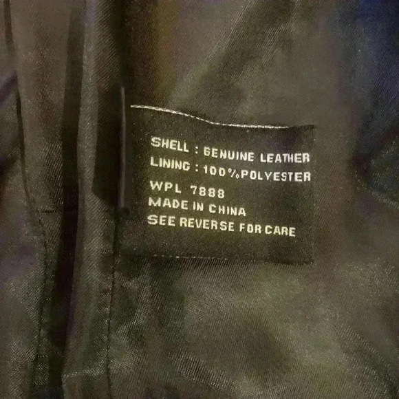 100% Leather Jacket Coat Stitched Detail Size S - Picture 13 of 13